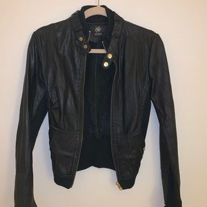 Guess genuine leather moto jacket